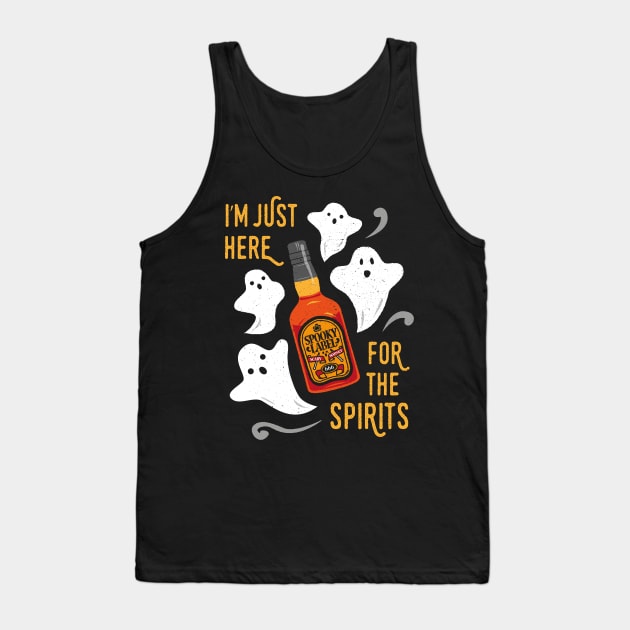 Funny I’m just here for the spirits Halloween Drinker Tank Top by propellerhead